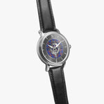 Clan MacLaine Crest & Tartan Knot Sterling Silver Unisex Automatic Watch (Silver) Size 46mm