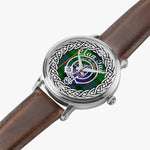 Tait Scottish Clan Tartan Crest Badge Silver Automatic Watch Size 46mm
