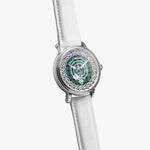 Scottish Morrison Clan Tartan Crest Badge Silver Automatic Watch Size 46mm