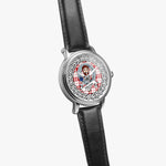 Menzies Scottish Clan Tartan Crest Badge Silver Automatic Watch Size 46mm
