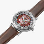 Scottish Sinclair Clan Tartan Crest Badge Silver Automatic Watch Size 46mm