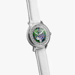 Tait Scottish Clan Tartan Crest Badge Silver Automatic Watch Size 46mm