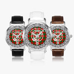 Scottish Moncreiffe Clan Tartan Crest Badge Silver Automatic Watch Size 46mm