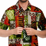 Men Hawaiian Shirt Boho Tropical Vintage Hawaiian Men Short Sleeve Shirt