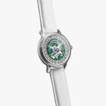 Kennedy Scottish Clan Tartan Crest Badge Silver Automatic Watch Size 46mm