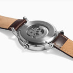 Hunter Scottish Clan Tartan Crest Badge Silver Automatic Watch Size 46mm