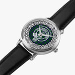 Scottish MacCallum Clan Tartan Crest Badge Silver Automatic Watch Size 46mm