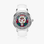 Auchinleck Scottish Clan Tartan Crest Badge Silver Automatic Watch Size 46mm