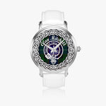 Mitchell Scottish Clan Tartan Crest Badge Silver Automatic Watch Size 46mm