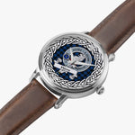 Home Scottish Clan Tartan Crest Badge Silver Automatic Watch Size 46mm