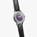 Allardice Scottish Clan Tartan Crest Badge Silver Automatic Watch Size 46mm