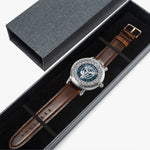 Scottish Cochrane Clan Tartan Crest Badge Silver Automatic Watch Size 46mm