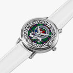 Young Scottish Clan Tartan Crest Badge Silver Automatic Watch Size 46mm