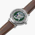 Duncan Scottish Clan Tartan Crest Badge Silver Automatic Watch Size 46mm