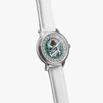 Learmonth Scottish Clan Tartan Crest Badge Silver Automatic Watch Size 46mm