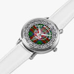 MacCulloch Scottish Clan Tartan Crest Badge Silver Automatic Watch Size 46mm