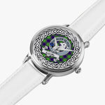 Colville Scottish Clan Tartan Crest Badge Silver Automatic Watch Size 46mm