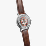 Stewart (Stuart) of Bute Clan Tartan Crest Badge Silver Automatic Watch Size 46mm