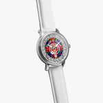 Scottish Fraser of Lovat Clan Tartan Crest Badge Silver Automatic Watch Size 46mm
