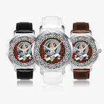 Boyd Scottish Clan Tartan Crest Badge Silver Automatic Watch Size 46mm