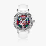 Lindsay Scottish Clan Tartan Crest Badge Old Silver Automatic Watch Size 46mm
