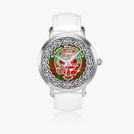 Scottish Burnett Clan Tartan Crest Badge Silver Automatic Watch Size 46mm
