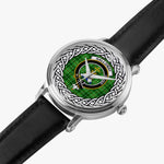 Galloway Scottish Clan Tartan Crest Badge Silver Automatic Watch Size 46mm