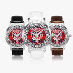 Robinson Scottish Clan Tartan Crest Badge Silver Automatic Watch Size 46mm