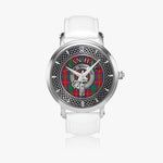 Clan Haig Crest & Tartan Knot Sterling Silver Unisex Automatic Watch (Silver) Size 46mm
