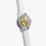 Scottish Jardine Clan Tartan Crest Badge Silver Automatic Watch Size 46mm