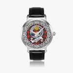 Chisholm Scottish Clan Tartan Crest Badge Silver Automatic Watch Size 46mm