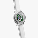 Primrose Scottish Clan Tartan Crest Badge Silver Automatic Watch Size 46mm