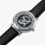 Young Scottish Clan Tartan Crest Badge Silver Automatic Watch Size 46mm