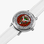 Cairns Scottish Clan Tartan Crest Badge Silver Automatic Watch Size 46mm