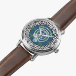 Scottish MacIntyre Clan Tartan Crest Badge Silver Automatic Watch Size 46mm