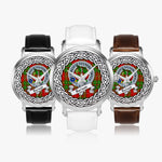 Scottish Burnett Celtic Circle Silver Automatic Watch Size 46mm