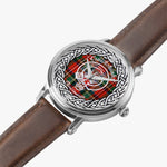Cruickshanks Scottish Clan Tartan Crest Badge Silver Automatic Watch Size 46mm
