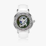 Cochrane Scottish Clan Tartan Crest Badge Silver Automatic Watch Size 46mm