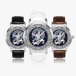 Inglis Scottish Clan Tartan Crest Badge Silver Automatic Watch Size 46mm