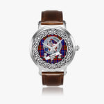 Trotter Scottish Clan Tartan Crest Badge Silver Automatic Watch Size 46mm
