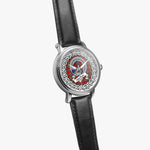 MacBain Scottish Clan Tartan Crest Badge Silver Automatic Watch Size 46mm