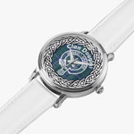Douglas surname Scottish clan tartan crest badge Circle Silver Automatic Watch Size 46mm