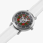 Clan Nesbitt Crest & Tartan Knot Sterling Silver Unisex Automatic Watch (Silver) Size 46mm