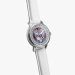 Scottish Trotter Clan Tartan Crest Badge Silver Automatic Watch Size 46mm