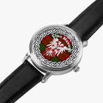 Scottish Maxwell Clan Scottish Clan Tartan Crest Badge Silver Automatic Watch Size 46mm