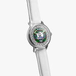 Scottish Patterson Clan Tartan Badge Silver Automatic Watch Size 46mm