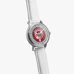 Scottish Lumsden Clan Tartan Crest Badge Silver Automatic Watch Size 46mm