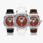 MacBean Scottish Clan Tartan Crest Badge Silver Automatic Watch Size 46mm