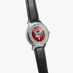 Scottish MacDuff Clan Tartan Crest Badge Silver Automatic Watch Size 46mm