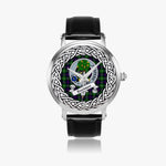 Swinton Scottish Clan Tartan Crest Badge Silver Automatic Watch Size 46mm